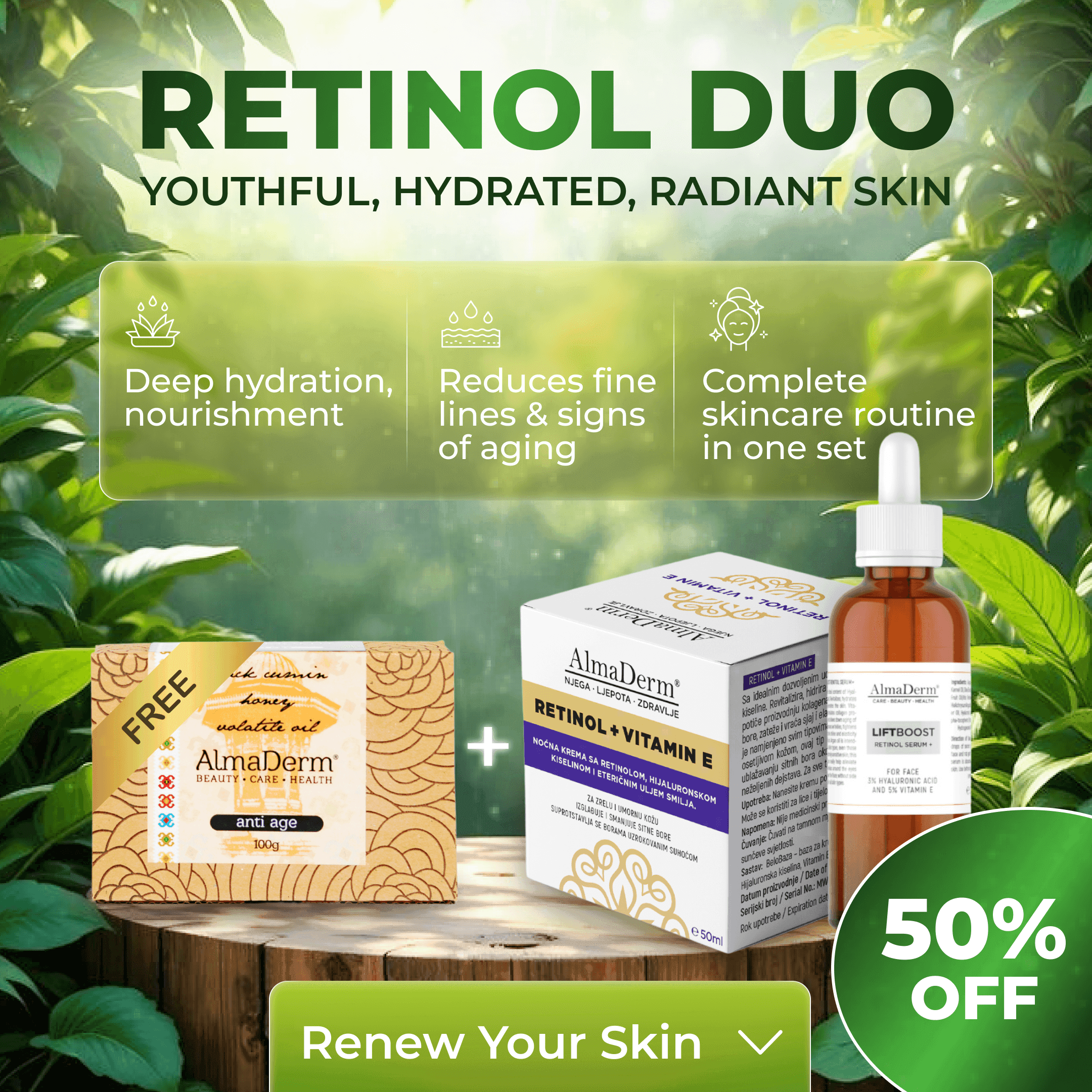 Night Revitalize &amp; Restore Retinol Duo  - 3 products