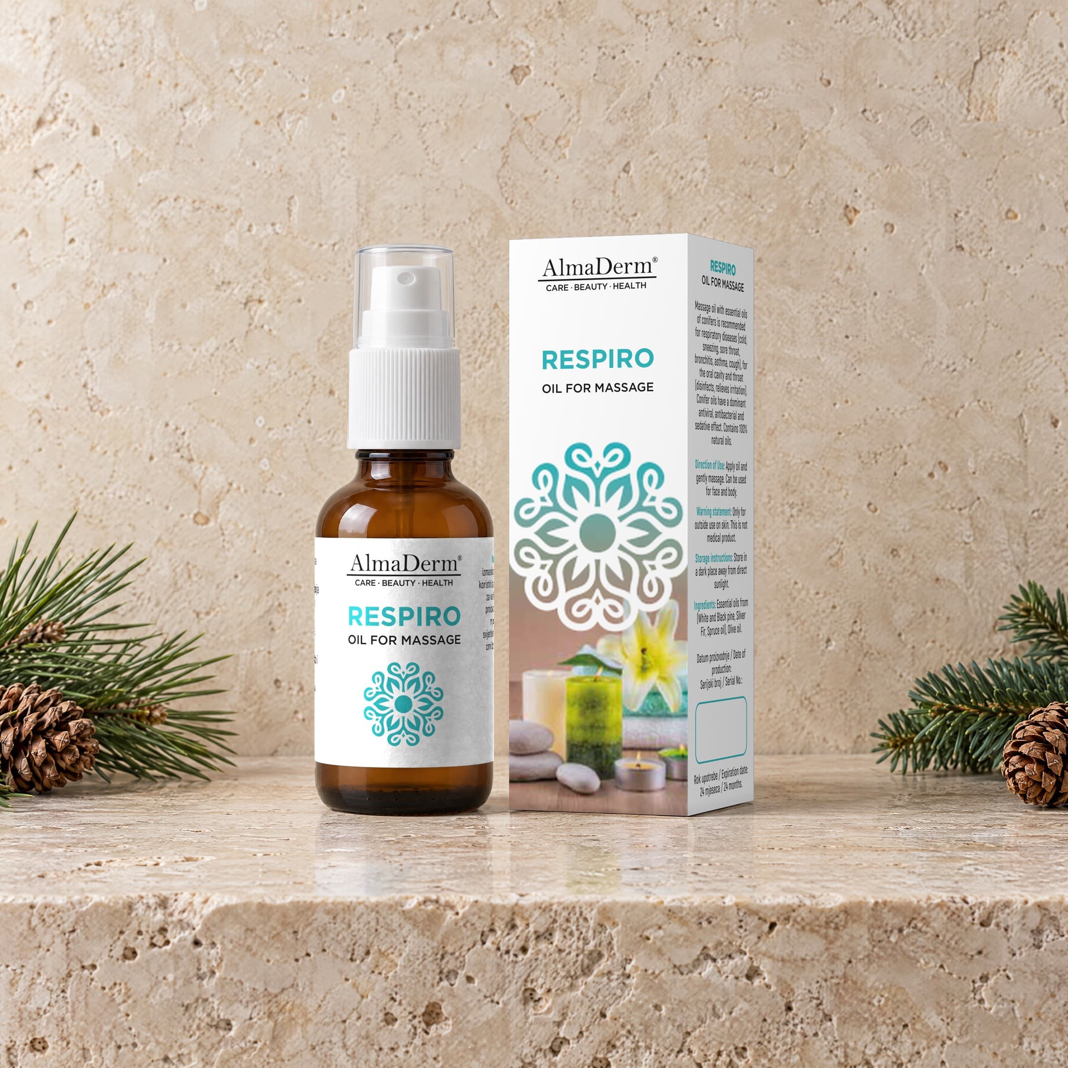 Respiro massage oil with 20% essential oils 50ml