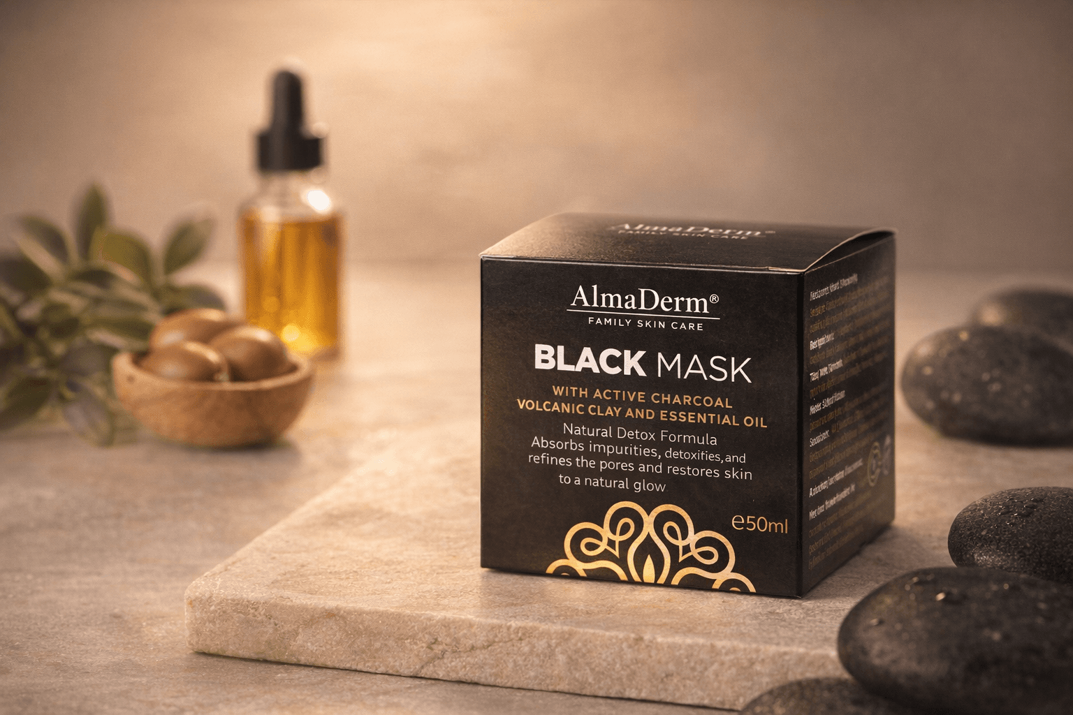 Crna maska sa vulkanskom glinom i aktivnim ugljem 50ml