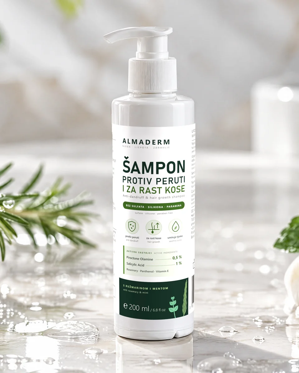 Šampon protiv peruti i za rast kose, 200 ml
